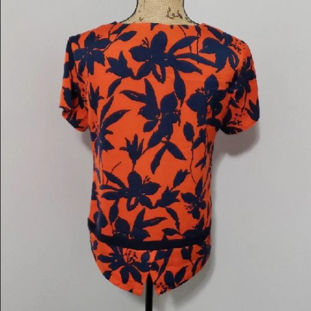 J. Crew Factory orange navy
